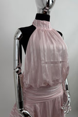 Vestido Halter Olgado Rosa