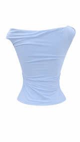 Blusa Asimetrica App Dorada Azul