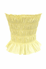 Crop Top Elastico Amarillo