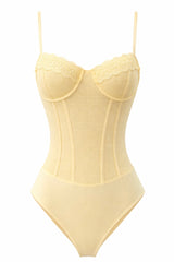 Pantiblusa Encaje Corset Amarillo