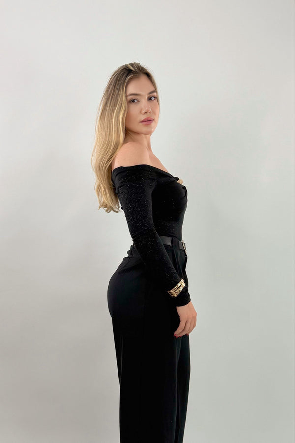 Pantalon Acampanado Negro
