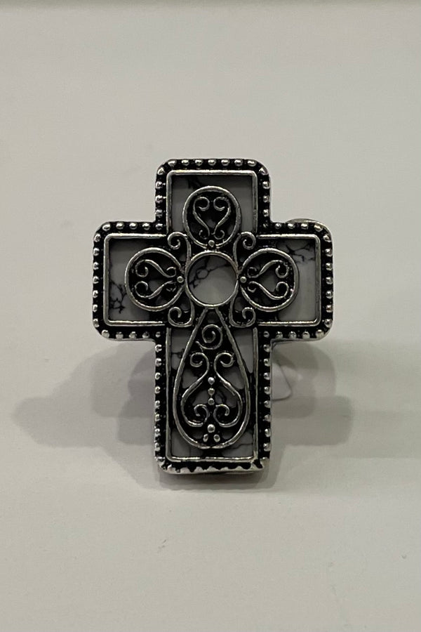 Anillo Cross Silver