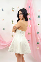 Vestido Halter Corset Beige