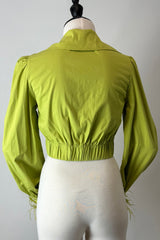 Top Manga Larga Verde