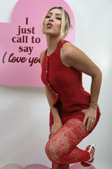 Set Chaleco y Falda Rojo