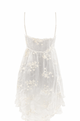 Blusa Mesh & Encaje Blanco