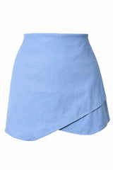 Short Falda Asimetrico Azul