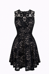 Vestido De Encaje Escote En Espalda