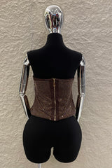 Crop Top Rhinestone Cafe