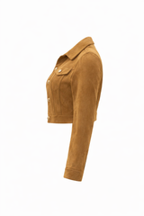 Jacket Corta Velvet Camel