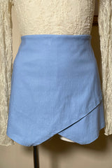 Short Falda Asimetrico Azul