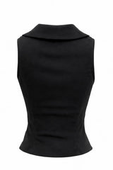 Chaleco Apps Doradas Negro