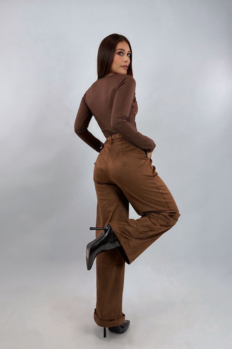 Pantalon Acampanado Cafe