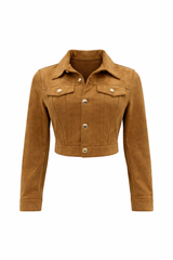 Jacket Corta Velvet Camel