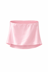 Crop Top Strapless Satinado Rosa
