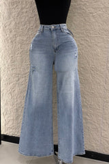 Pantalon High Rise Denim