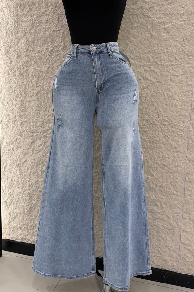 Pantalon High Rise Denim