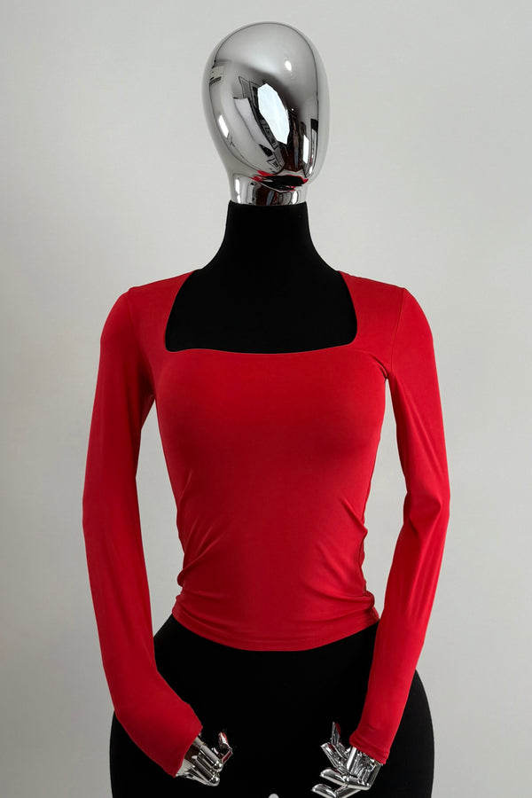 Blusa Manga Larga Rojo