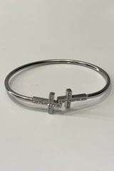Pulsera Double Cross Silver