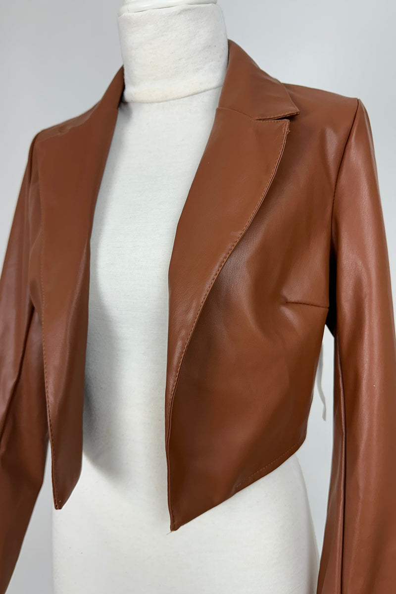 Blazer Corto ViniPiel Camel