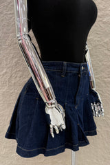 Falda Plisada Dark Denim