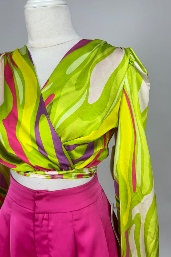 CropTop Satinado Multicolor