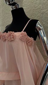 Vestido Largo Olanes Rosa