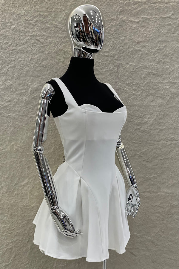 Vestido Corset Volado Blanco