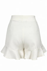 Short Falda de Olanes Beige
