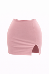Mini Falda Abertura al Frente Rosa