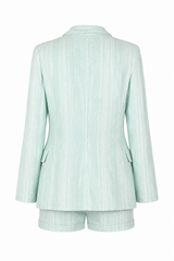 Set Blazer y Short De Rayas Verde