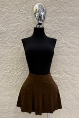 Falda Corta Plisada Espresso