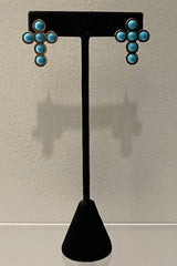 Aretes Turquoise Cross