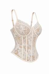 Corset Noir Lace White