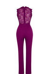 Romper Violeta Con Encaje