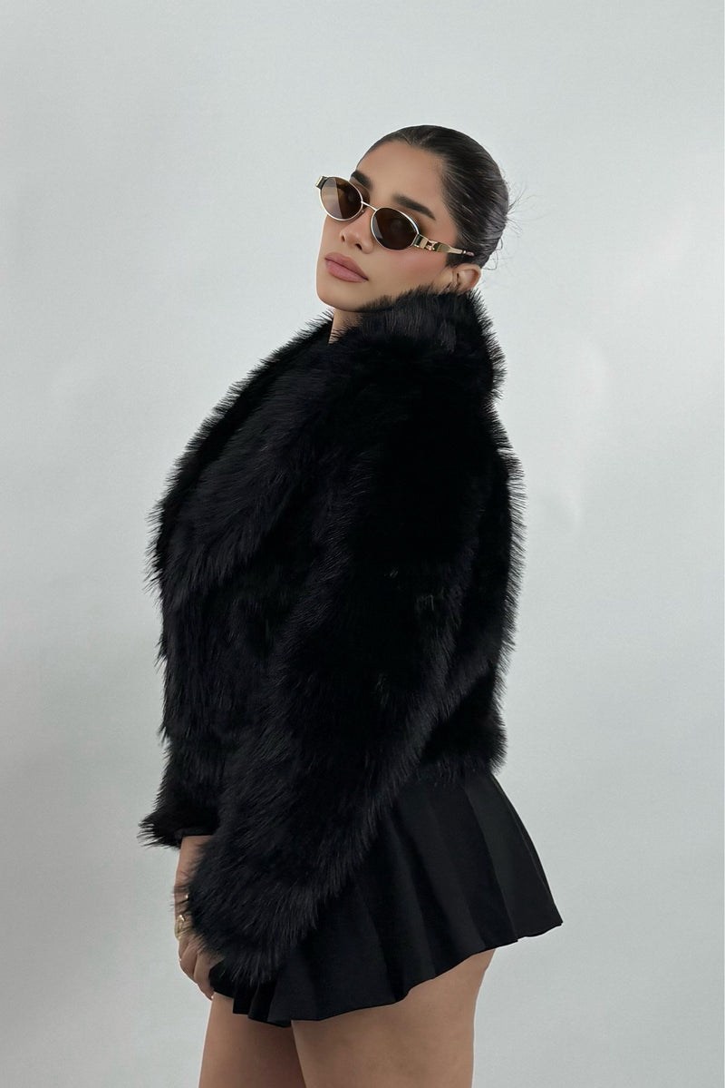 Abrigo Mink Black