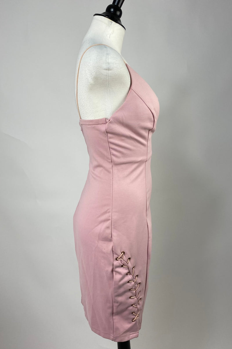 Vestido Rosa Ajustado Tirantes