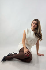 Set Top y Falda Sweater Ivory