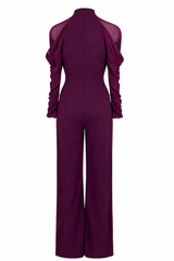 Romper Ajustado Tinto Manga Transparente
