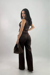 Set Chaleco y Pantalon Floreado Velvet Cafe