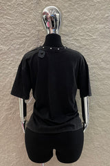 Tshirt Oversize Cow Boy Negra