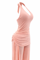 Romper Halter App de Falda Rosa