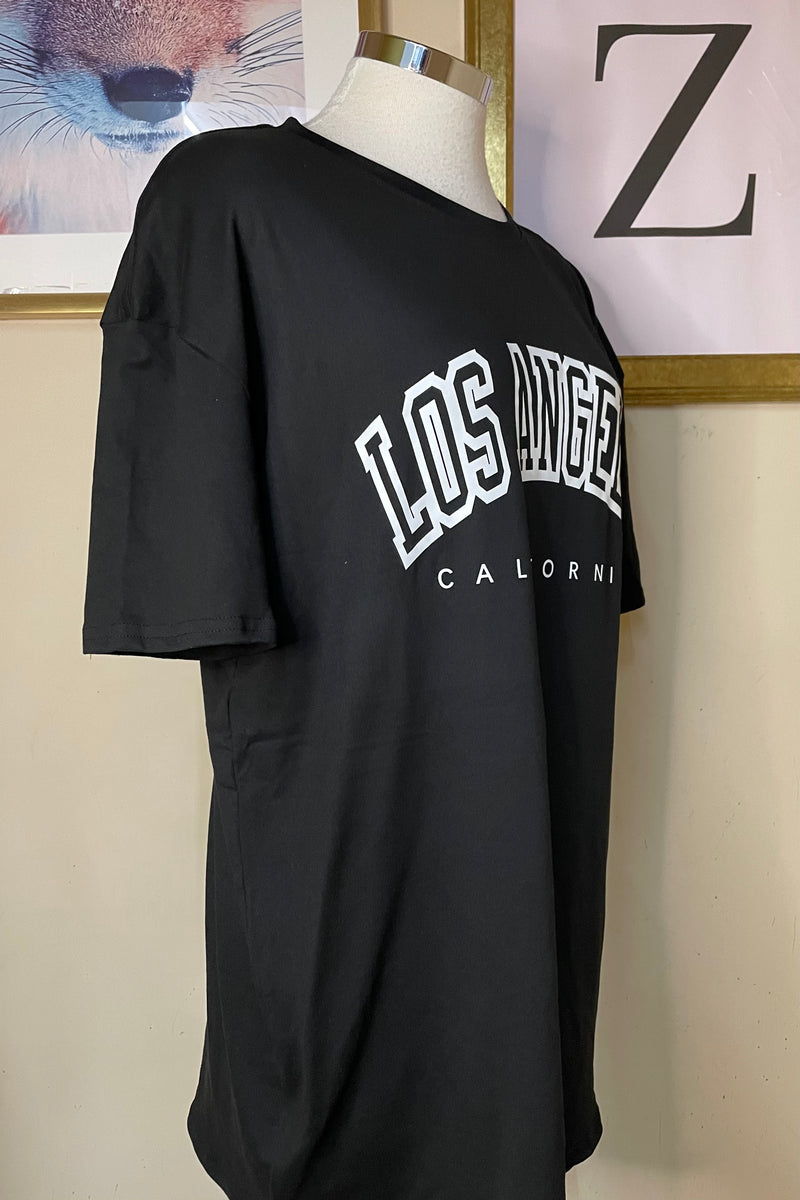 Tshirt Oversize Los angeles Negro