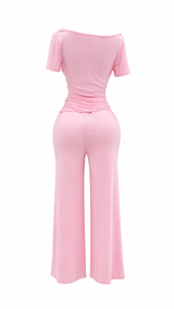 Set Blusa y Pantalon Olgado Rosa