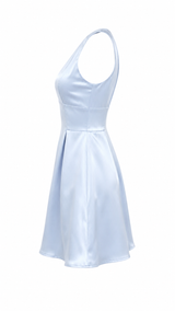 Vestido Corto Boatneck Azul