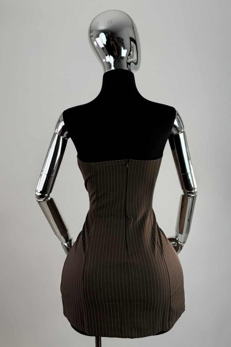 Vestido Strapless App de Moños Cafe