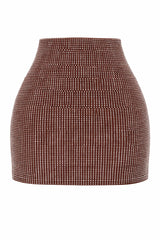 Falda Corta Rhinestone Cafe