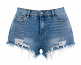 Short Rhinestone Denim