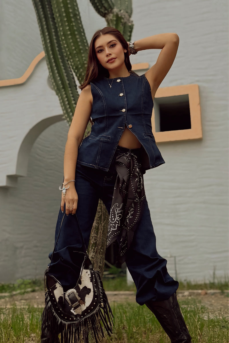 Set Chaleco y Pantalon Denim