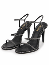 Zapatilla Negra Con Piedras